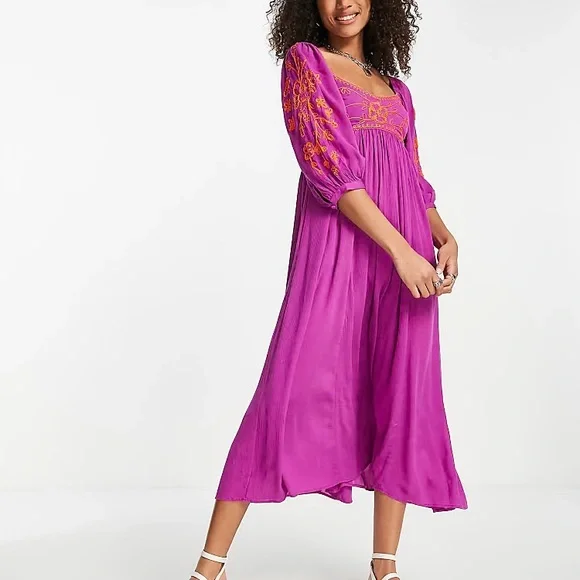 Free People Wedgewood Maxi Dress in Orchid Pavillion - Picture 6 of 10